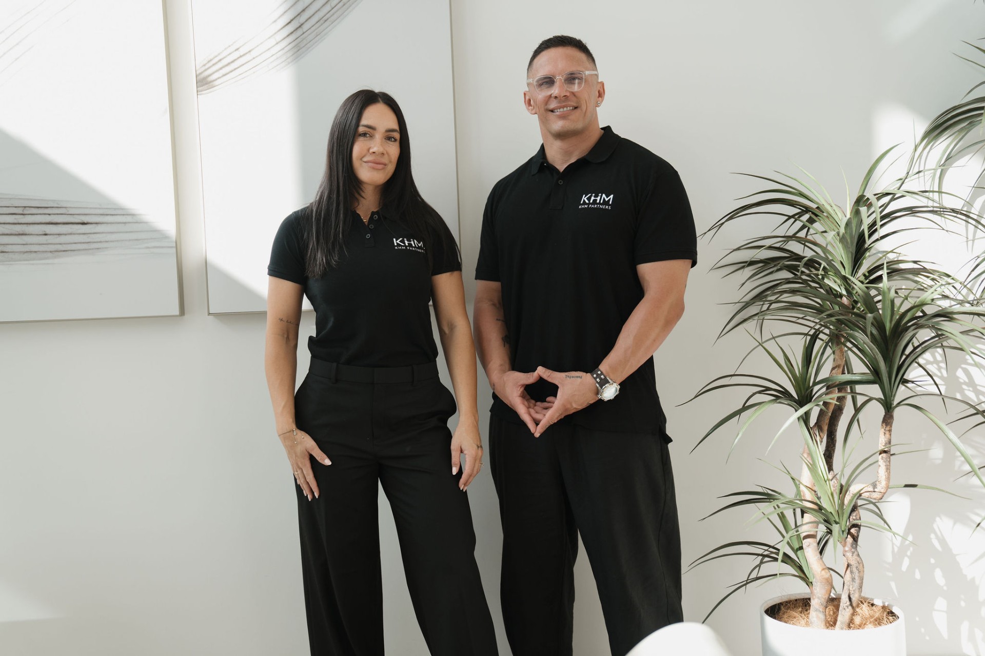 Portrait of Watene Waenga and Erin Fale, co-founders of KHM Partners